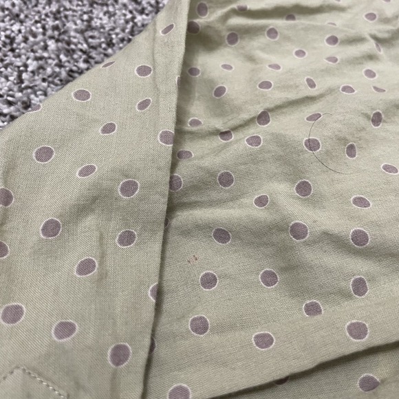 Paul Smith London Dress Shirt Men XL Green Long Sleeve Polka Dot Fitted - Picture 2 of 9